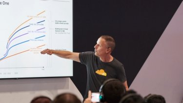 Infosecurity Europe Insight Stage speaker explains a graph during a presentation